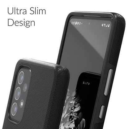 Crave for Samsung Galaxy A53 Case, Shockproof Protection Dual Layer Case for Galaxy A53 5G (6.5 inch) - Black - color: Black