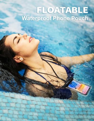 Waterproof Phone Case with Lanyard, Universal Waterproof Phone Pouch Floating[2 Pack], 2025 Phone Water Protector Pouch for Vacation Beach Pool Kayak Cruise Travel Essentials Accessories