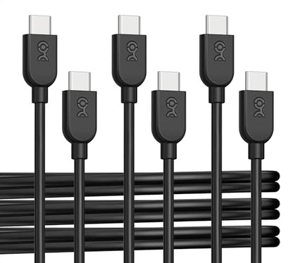 Cable Matters 3-Pack USB C Charging Cable, 60W Charging, 6ft, Black - color: Black, size: 6 ft