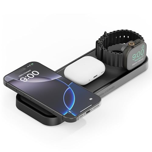 NOCO XGrid XDP3 3-in-1 Wireless Charging Station - iPhone, Watch & AirPods
