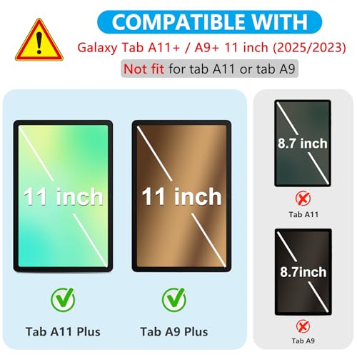 SPARIN 3 Pack Screen Protector for Samsung Galaxy Tab A11 Plus /A9 Plus 11" - size: Galaxy Tab A11 Plus/A9 Plus 11"