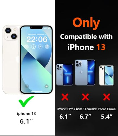 Diverbox for iPhone 13 Case [Shockproof] [Dropproof] [with Screen Protector ] 3in1 Heavy Duty Protection Phone Case Cover for Apple iPhone 13 (Clear) - color: Clear