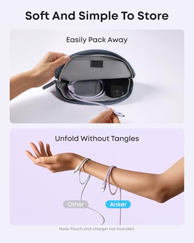 Anker Nano USB A to USB C Cable, CarPlay USB to USB C Cable (3 ft, Violet) - color: Violet, size: 3ft