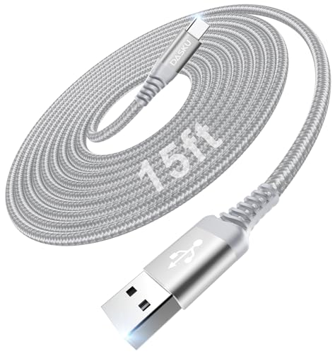 Long USB to USB C Cable [15FT 1Pack], USB C Cable 3A Fast Charging, USBA to - color: Grey, size: 15FT 1Pack, style: USB A to USB C