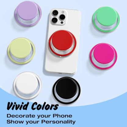 Svanove Magnetic Cell Phone Grip Compatible with Magsafe, Collapsible Phone Stand Holder Round Expanding Kickstand for iPhone Samsung Mobile Phones, Cute Soft Silicone Glossy Jelly, Red - color: Red, style: Magnetic