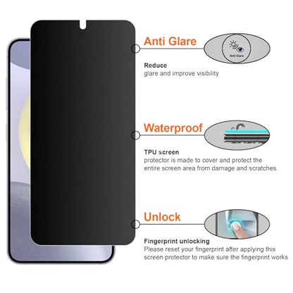 2 Pack 4 Way 360 ° Matte Privacy Screen Protector for Samsung Galaxy S24 Plus 6.7 Inch[Not Glass], Anti-Scratch, Anti-Glare, Support fingerprint - size: Samsung Galaxy S24 Plus
