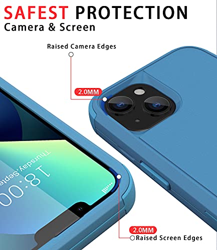 Diverbox for iPhone 13 Case [Shockproof] [Dropproof] [Dust-Proof],Heavy Duty Protection Phone Case Cover for Apple iPhone 13 (Blue) - color: 13-Blue