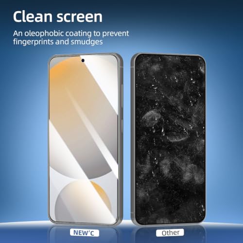 NEW'C for Samsung Galaxy S24 FE 5G Screen Protector Tempered Glass - size: S24 FE 6.7 inches