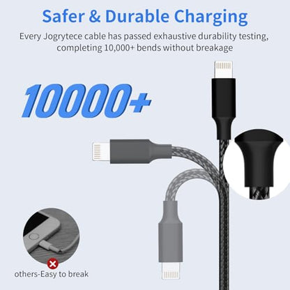 3 in 1 Multi Charging Cable, USB Cable Universal Charger, 2Pack 4FT - color: Black