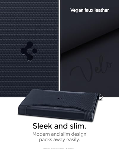 Spigen Life Passport Card Cover Holder, RFID Blocking | Travel Document Organizer, SIM Card Pin Included - Black - color: Navy Blue
