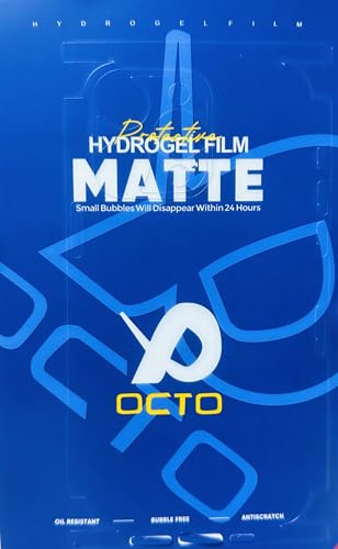 Octo Hydrogel Film Skin Wrap Transparent Matte for iPhone 15 for Back and Side Borders