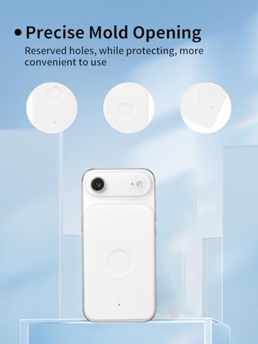 Compatible with Apple iPhone Air MagSafe Battery,UYRUREL Premium Silicone Shockproof Protection Ultra-Thin Design, Comfortable and Skin-Friendly,White. - color: White