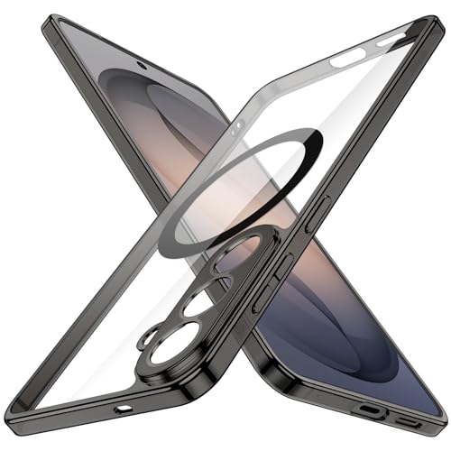 JETech Magnetic Slim Case for Samsung Galaxy S26, Black | Compatible with MagSafe, Camera Lens Protection, Ultra-Thin Lightweight Design, Minimalist Style, Clear Back - color: Black, size: Galaxy S26