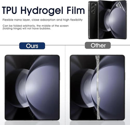 2 Sets Screen Protector for Samsung Galaxy Z Fold 7 8.0", High Definition Clear Soft TPU Screen Protector, 2 Front + 2 Inner Flexible Film Hydrogel, Self-Healing, Bubble-Free - size: Samsung Galaxy Z Fold 7