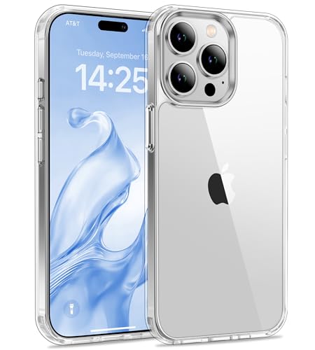 USLAI Case for iPhone 15 Pro, Anti-Yellowing, Crystal Clear Back, Shockproof & Military‑Grade Drop Protection - Transparent - color: Clear, size: iPhone 15 Pro