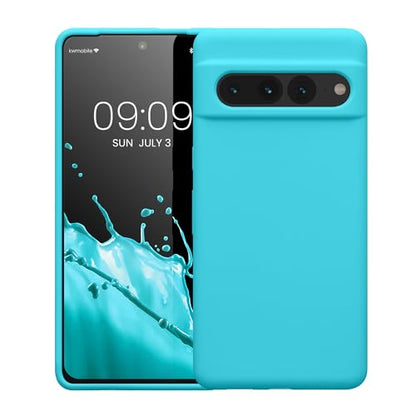 kwmobile Case Compatible with Google Pixel 7 Pro Case - TPU Silicone Phone Cover with Soft Finish - Cool Glacier - color: Cool Glacier, size: Pixel 7 Pro