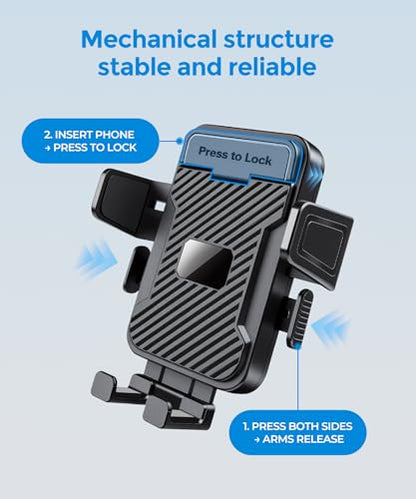 Cup Holder Car Phone Mount, Adjustable Holder for Car, Fits 4-7.2" Phones - color: Single Clamp