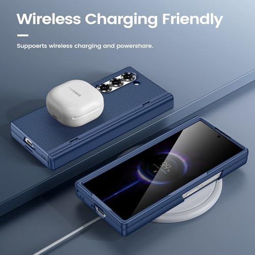 VEGO for Samsung Galaxy Z Fold 6 Case with Privacy Screen Protector Blue - color: Blue
