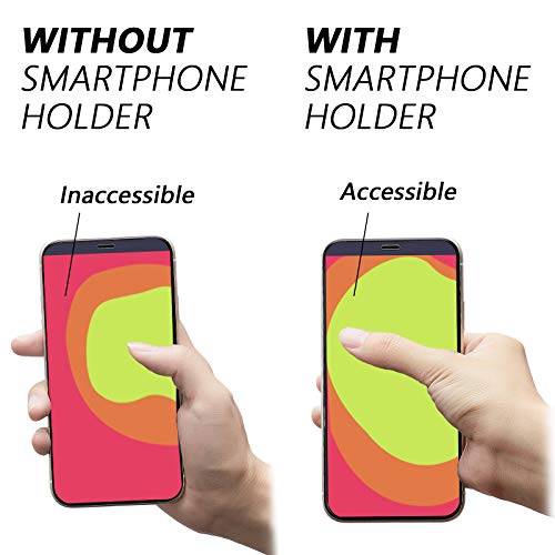 6 Pieces Phone Finger Grip Portable Telescopic Finger Strap Bracket Silicone Mobile Phone Ring Stand Grip Strap for Most Mobile(Orange, Blue, Purple, Black, White, Gray)