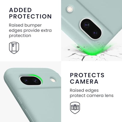 kwmobile Case Compatible with Google Pixel 8a Case - TPU Silicone Phone Cover with Soft Finish - Cool Mint - color: Cool Mint, size: Pixel 8a