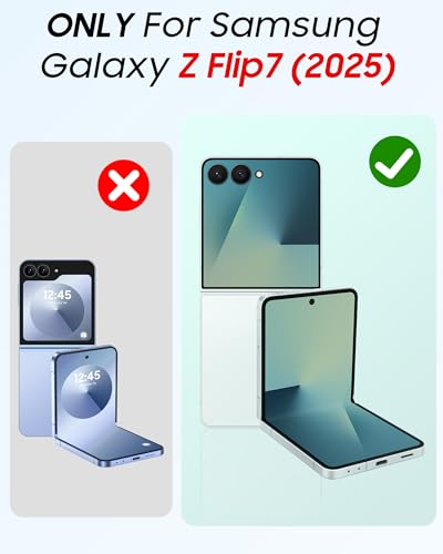 GooseBox for Samsung Galaxy Z Flip 7 Case,Built-in Privacy Screen Protector&Hinge Protection Shockproof All-Inclusive Smartphone Cover for Samsung Galaxy Z Flip 7(Mint Green) - color: Flip7-Mint Green FKP