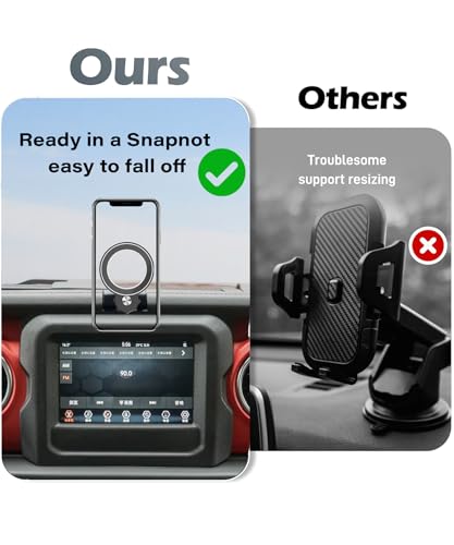 Magnetism Car Phone Holder for Jeep Wrangler JK JKU 2018-2023 Accessories - size: for 2018-2023 Jeep Wrangler JK JKU