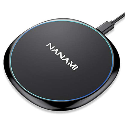 NANAMI 10W Max Wireless Charger Pad for iPhone, Samsung and Other Devices - color: Black