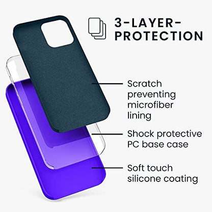 kwmobile Case Compatible with Apple iPhone 12 / iPhone 12 Pro Case - TPU Silicone Phone Cover with Soft Finish - Baltic Blue - color: Baltic Blue, size: iPhone 12 / iPhone 12 Pro