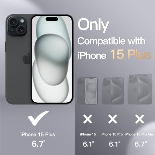 JETech Silicone Case for iPhone 15 Plus, Black | Silky Soft Touch, Shockproof Protection, Scratch Resistant, Microfiber Lining - color: Black, size: iPhone 15 Plus