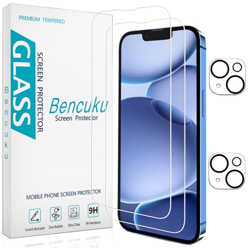 2+2 Pack Screen Protector for iPhone 14 6.1 Inch Tempered Glass - size: (Standard)iPhone 14 6.1 Inch
