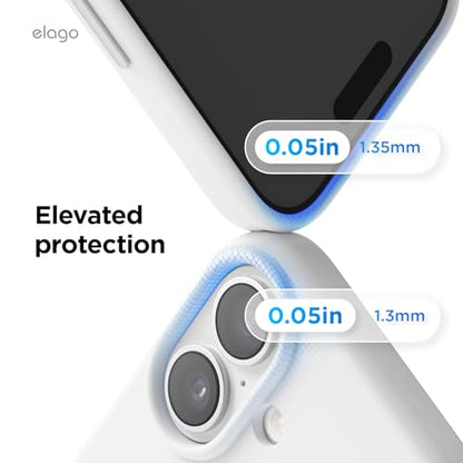 elago Premium Magnetic Silicone Case for iPhone 17 White | Compatible with MagSafe, Liquid Silicone Material, Protection, Shockproof, Slim Phone (White) - color: White, size: iPhone 17