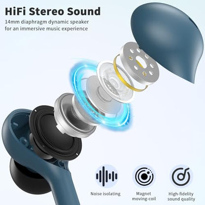 USB C Headphones Wired Earbuds for iPhone 18 Pro Max 17 16 15,Blue - color: Blue