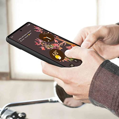 Silicone Phone Case Compatible with Google Pixel 6, Soft Protective Smart Phone Case for Women Men, Durable Anti-Scratch Shockproof Phone Cover Black - color: Black