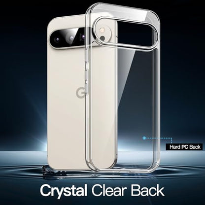 JETech Case for Google Pixel 9 Pro XL, Anti-Yellowing, Clear | Shockproof Protection, Scratch Resistant Hard PC Back, Durable Transparent TPU Bumper - color: Clear, size: Pixel 9 Pro XL
