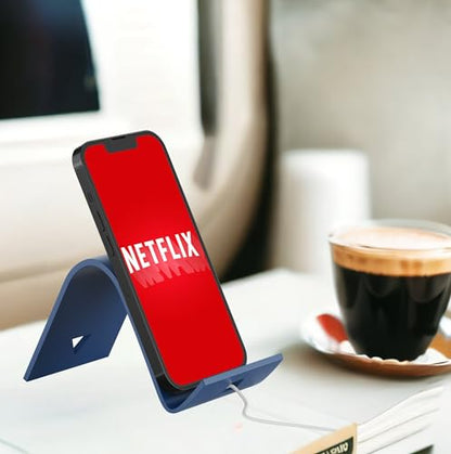 iFLEX Buddy Cell Phone and Tablet Stand Companion - Ideal for Air Travel, Work, and Home Use - Flexible Holder for All Mobile Devices - The Ultimate iPhone Cell Phone Stand Solution - color: Blueberry