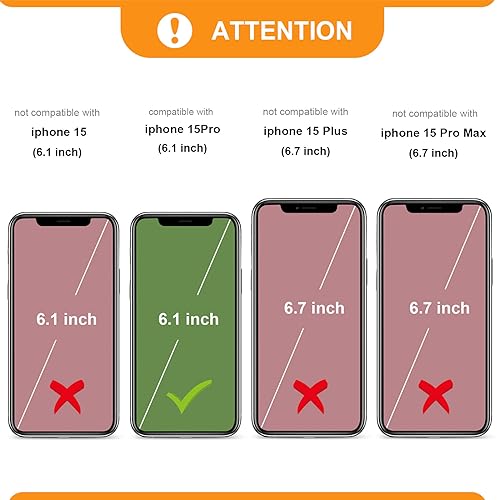 Bocasal Detachable Wallet Case Card Holder for iPhone 15 Pro, Brown | RFID Blocking Kickstand Card Slots Holder PU Leather Magnetic Shockproof Wrist Strap Removable Flip Protective Cover 6.1 inch - color: Brown
