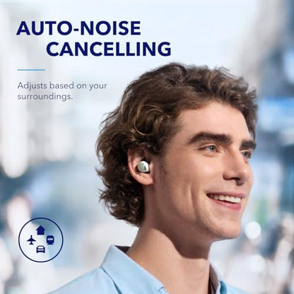 Soundcore by Anker Space A40 Adaptive Active Noise Cancelling Earbuds - color: Green