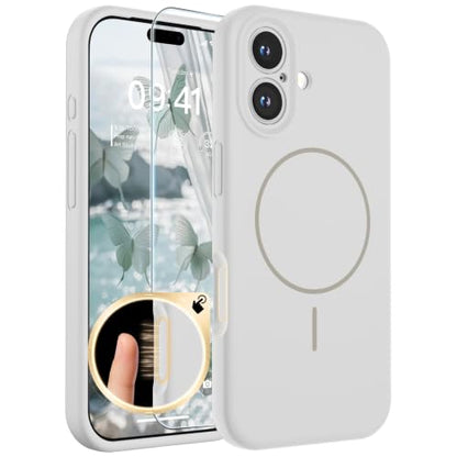 SUPFINE Silicone & Magnetic for iPhone 17 Case White - color: White, size: iPhone 17