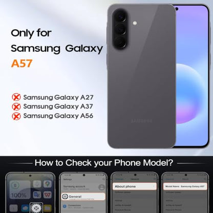 MAXBEAR Battery Case for Galaxy A57, Upgraded 12000mAh Portable Protective Wireless Charging Case Compatible with Galaxy A57 5G (6.7 inch) Rechargeable Extended Battery Pack Charger Case (Black) - size: Galaxy A57