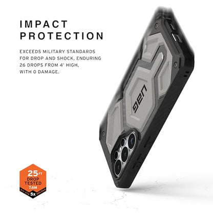 URBAN ARMOR GEAR UAG for Samsung Galaxy S26 Ultra Case 6.9" Monarch Pro - Magnetic Charging Compatible Rugged Military Drop Tested Protective Cover, Titanium - color: Monarch Pro - Titanium