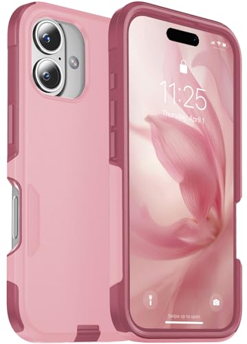 jaroco Magnetic for iPhone 16 Case Heavy Duty Rugged Dual-Layer Pink - color: Pink, size: iPhone 16
