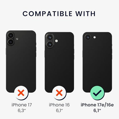kwmobile Case Compatible with Apple iPhone 17e / iPhone 16e Case - Soft Slim Protective TPU Silicone Cover - Metallic Caribbean Blue - color: Metallic Caribbean Blue