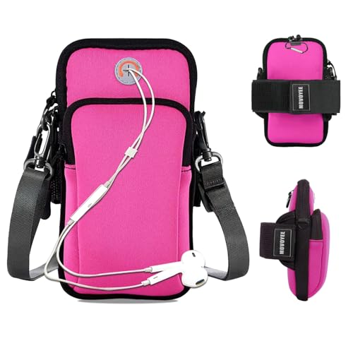 Phone Holder for Running Armband Cell Phone Holder,Small Purses for Women Crossbody Kids,iPhone 11 12 13 14 15 16e 16 17 Pro Max Xs Xr X Plus Mini Galaxy Ultra S26 S25 Note Bags Gym Arm Bands - color: 7-Pink with Crossbody Strap&Hook