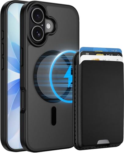 Magnetic for iPhone 17 Wallet Case with Card Holder Black | Compatible with MagSafe, Shockproof Phone Cover with Detachable RFID Blocking Credit Card Slot, Black - color: Black, size: iPhone 17