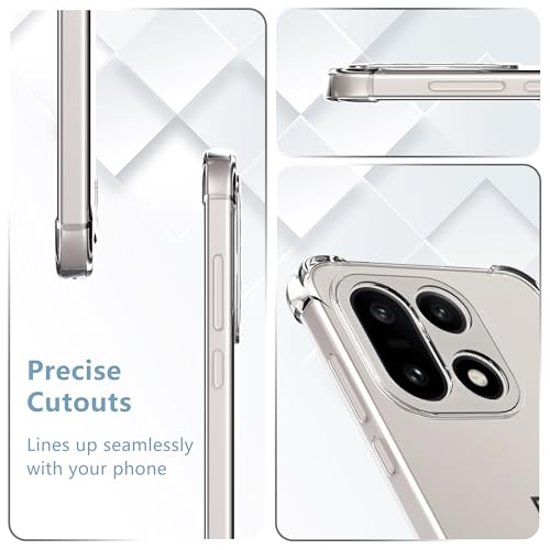 Anoowkoa for OnePlus 15 Case.Anti Yellowing Clear Cover Phone Case.Military-Grade Shockproof.Ultra-Thin Drop-Proof and Super Soft.for One Plus 15 Transparent - color: OnePlus 15
