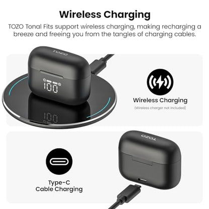 TOZO T21 Wireless Earbuds Bluetooth 5.3 in Ear Headphones Stereo Sound