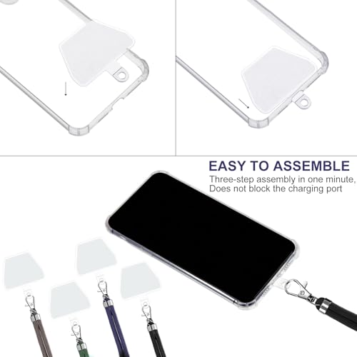 Weewooday 4 Pcs Phone Lanyard Crossbody Phone Strap, Deep Color Series - color: Deep Color Series