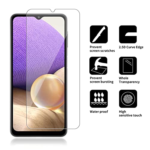 8 Pack Glass Screen Protector Compatible for Samsung Galaxy A32 5G [Not for A32 4G][9H Hardness]-HD Screen Tempered Glass,[Case Friendly] SM-A326 A326U A326U1 A326T A326W - size: Galaxy A32 5g (Pack of 2)