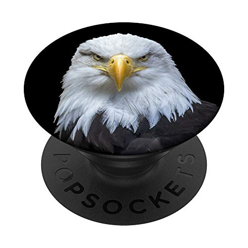 American Eagle on black background USA Symbol patriotic grip PopSockets PopGrip: Swappable Grip for Phones & Tablets