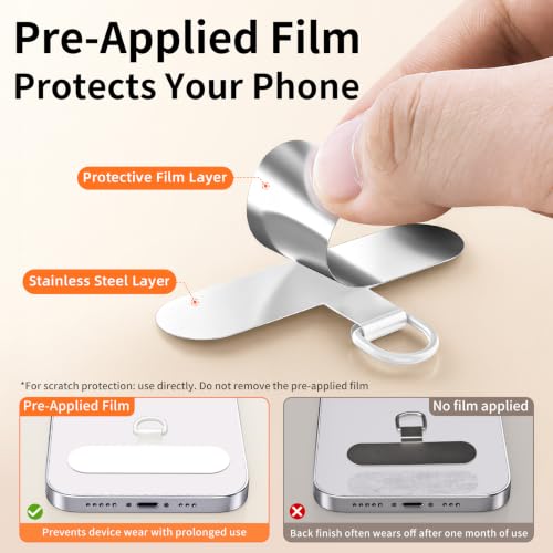 saxsion Lanyard for Phone, Self-Locking Phone Wrist Strap with 0.4mm Ultra-Thin Clip & 360° Hook, Anti-Drop and anti theft phone Strap (Camel) - color: Camel